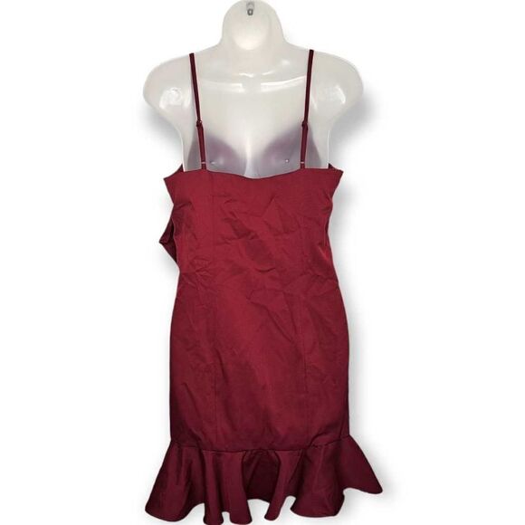 AQUA Ruffle Dress in Raspberry size Medium - Picture 4 of 6